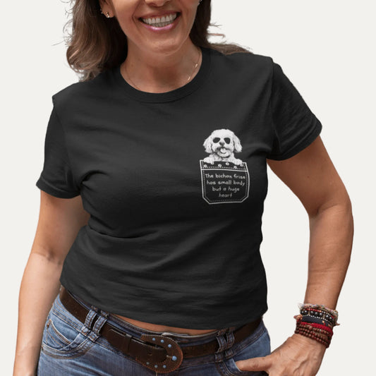 Bichon Frise in Sunglasses - "The Bichon Frise has a small body, but a huge heart"Unisex Bichon Frise T-Shirt for Dog Owners