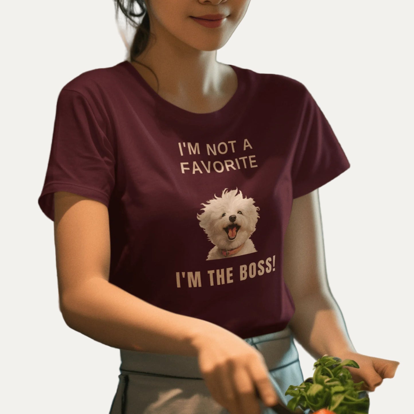 "I'm Not A Favorite, I'm The Boss!"-Unisex Bichon Frise T-Shirt for Dog Owners