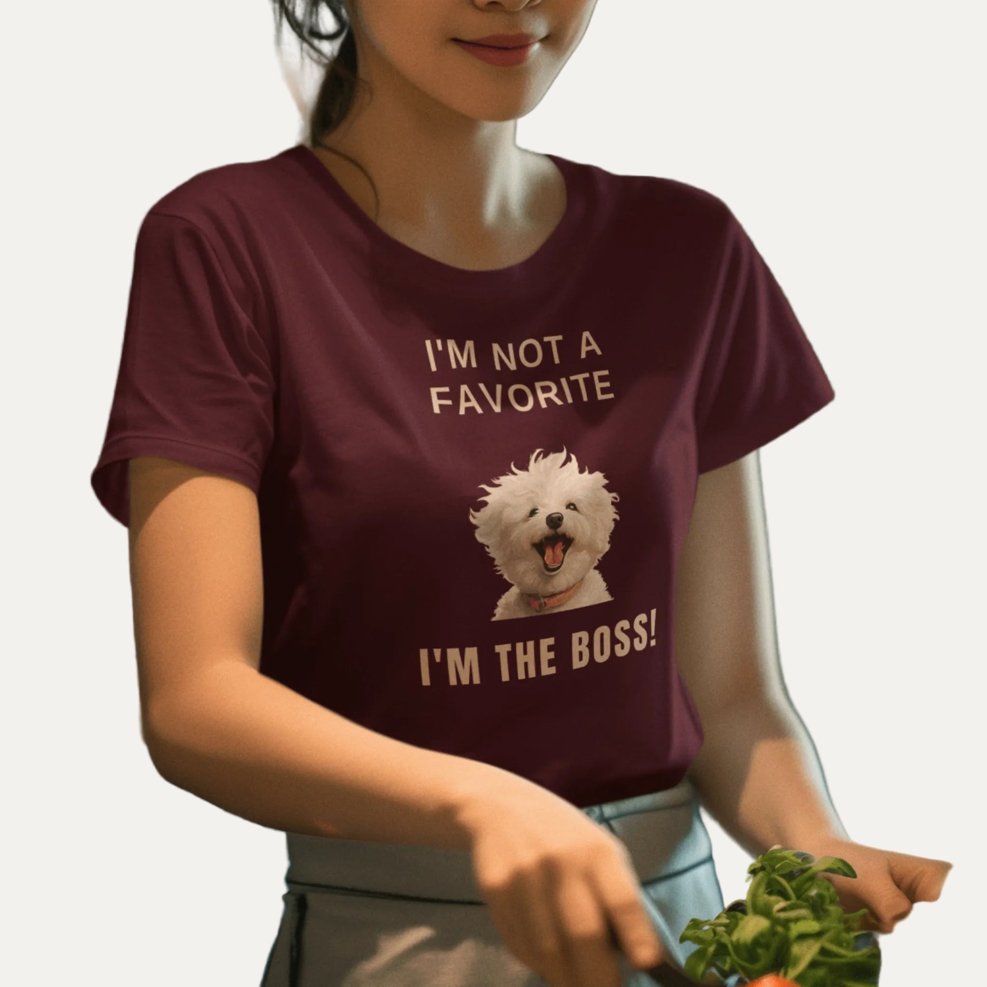"I'm Not A Favorite, I'm The Boss!"-Unisex Bichon Frise T-Shirt for Dog Owners