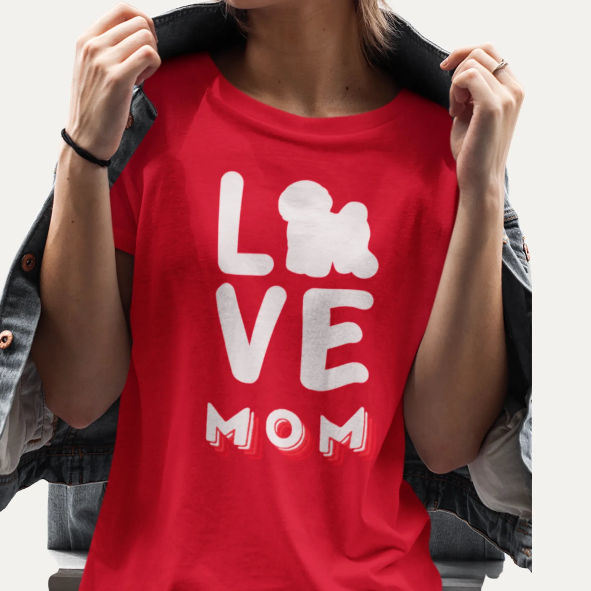 Love Mom"-Unisex Bichon Frise T-Shirt for Dog Owners