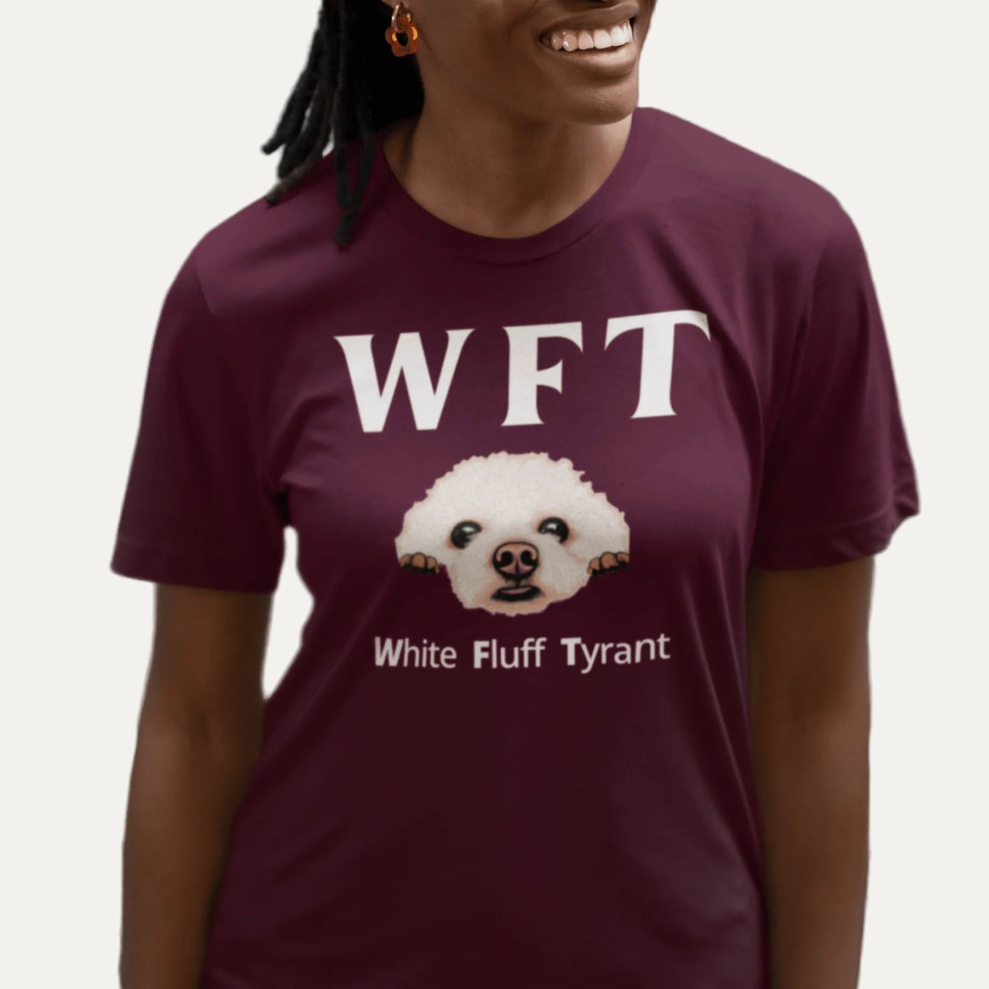 " WFT – White Fluff Tyrant"-Unisex Bichon Frise T-Shirt for Dog Owners