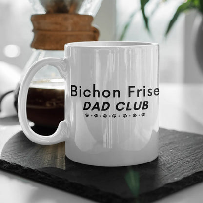 "Bichon Frise Dad Club"-White glossy mug