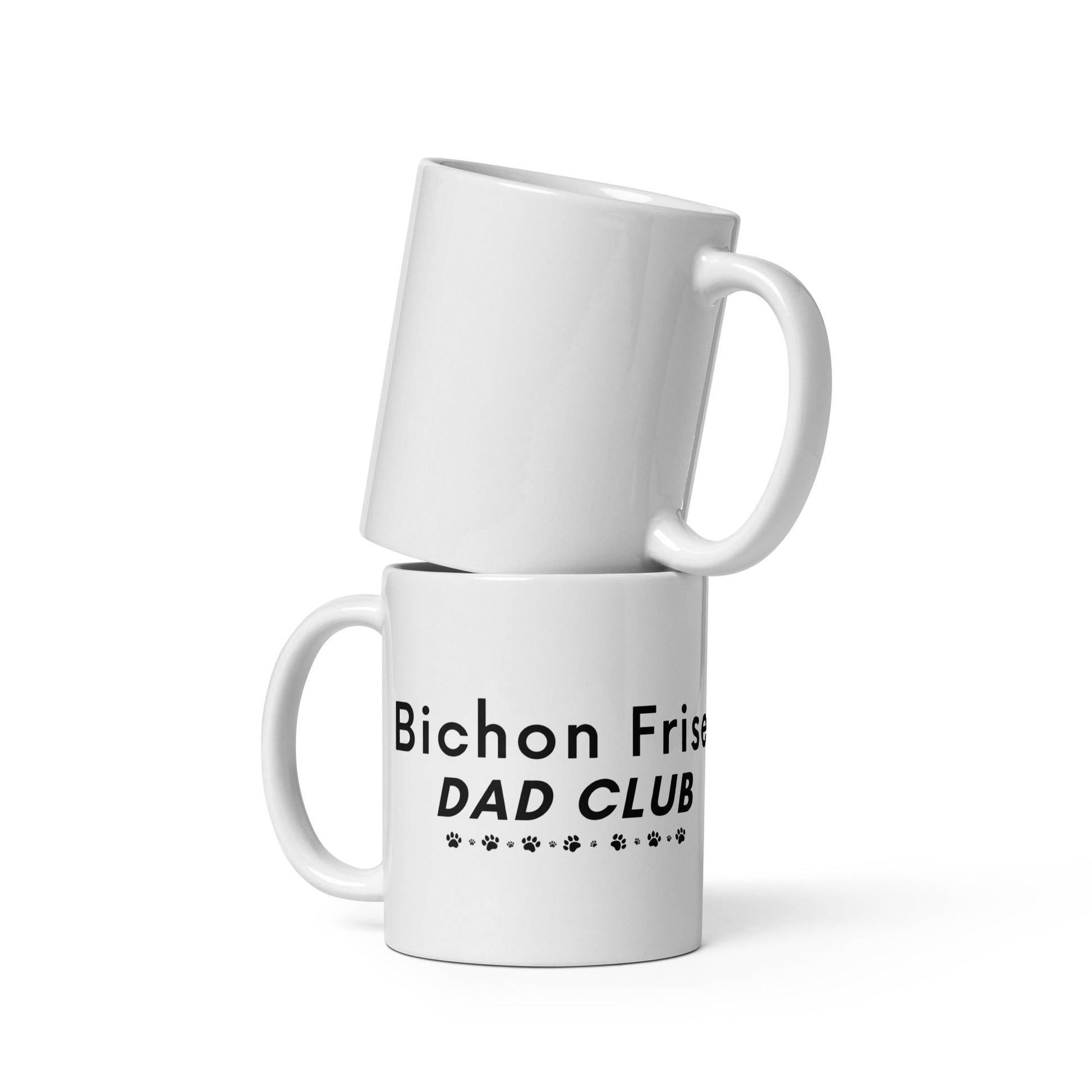 "Bichon Frise Dad Club"-White glossy mug