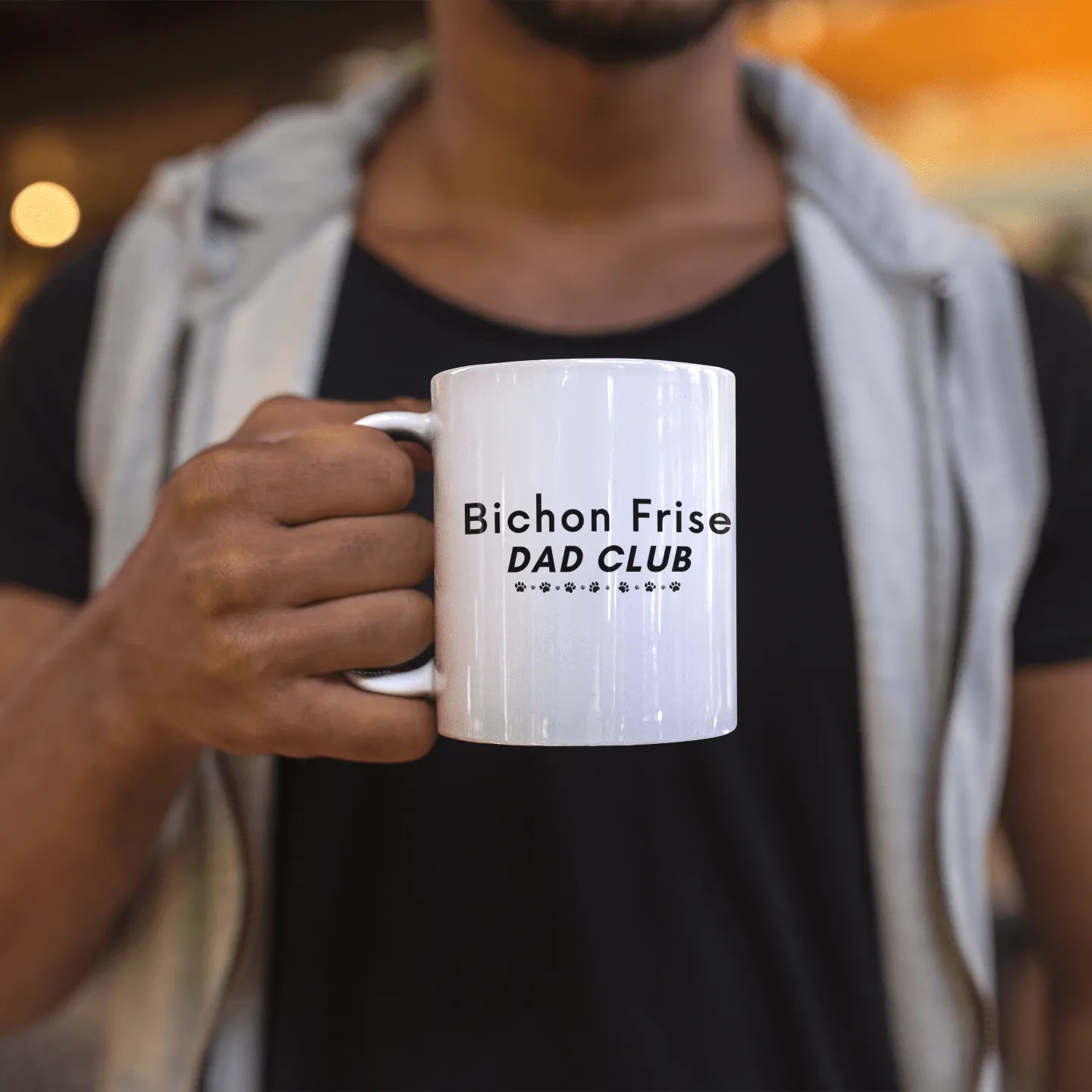 "Bichon Frise Dad Club"-White glossy mug