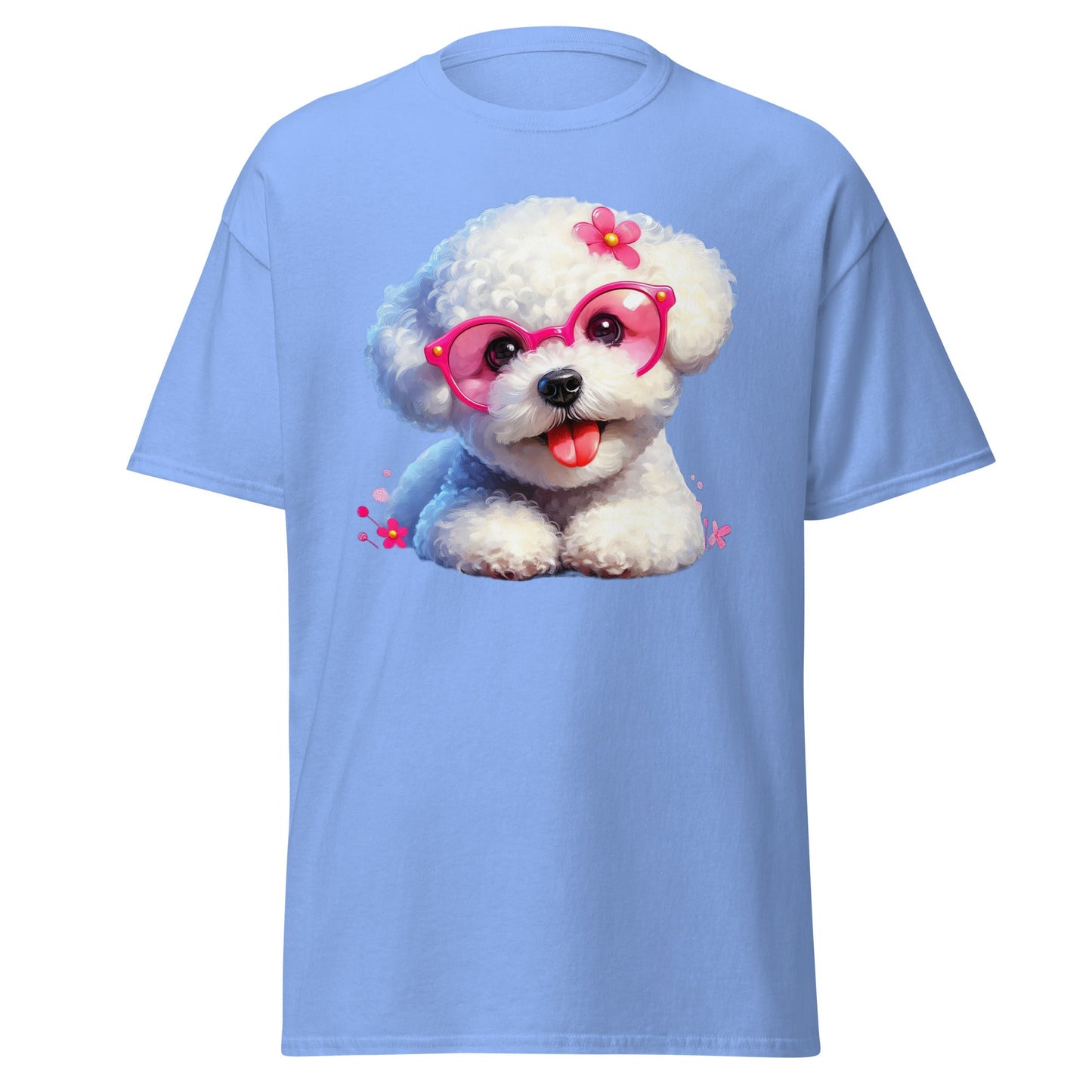 Cute Bichon Frise With Sunglasses-Unisex Bichon Frise T-Shirt for Dog Owners