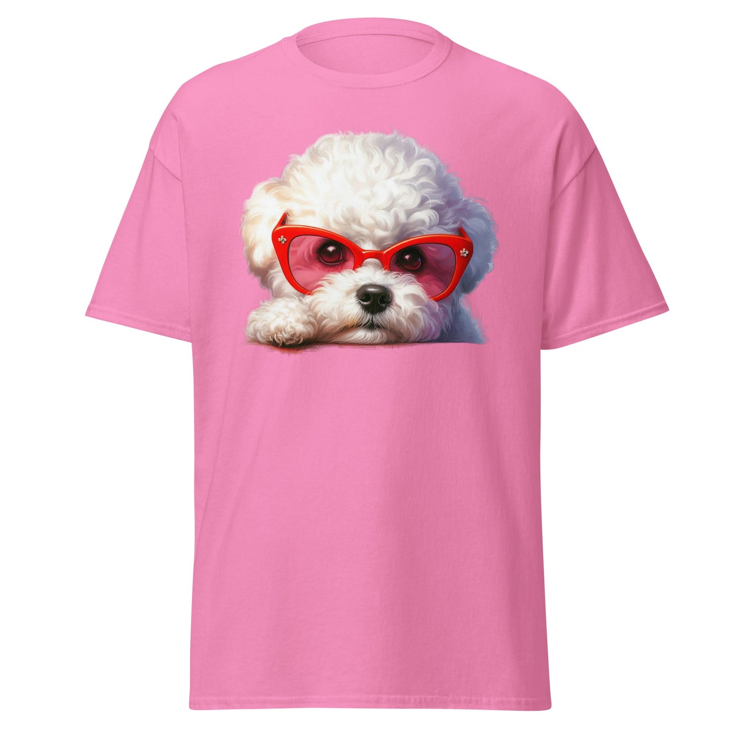 Cute Bichon Frise With Sunglasses-Unisex Bichon Frise T-Shirt for Dog Owners