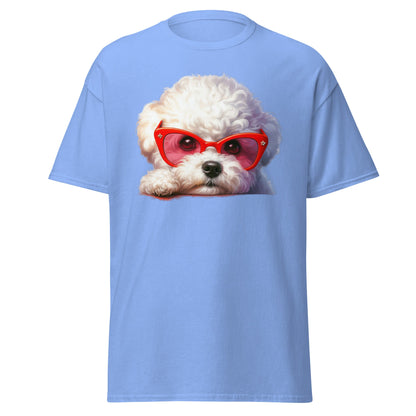 Cute Bichon Frise With Sunglasses-Unisex Bichon Frise T-Shirt for Dog Owners