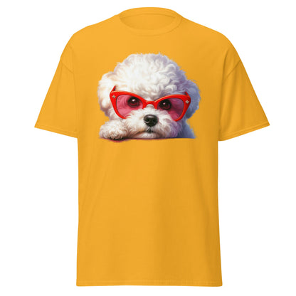 Cute Bichon Frise With Sunglasses-Unisex Bichon Frise T-Shirt for Dog Owners