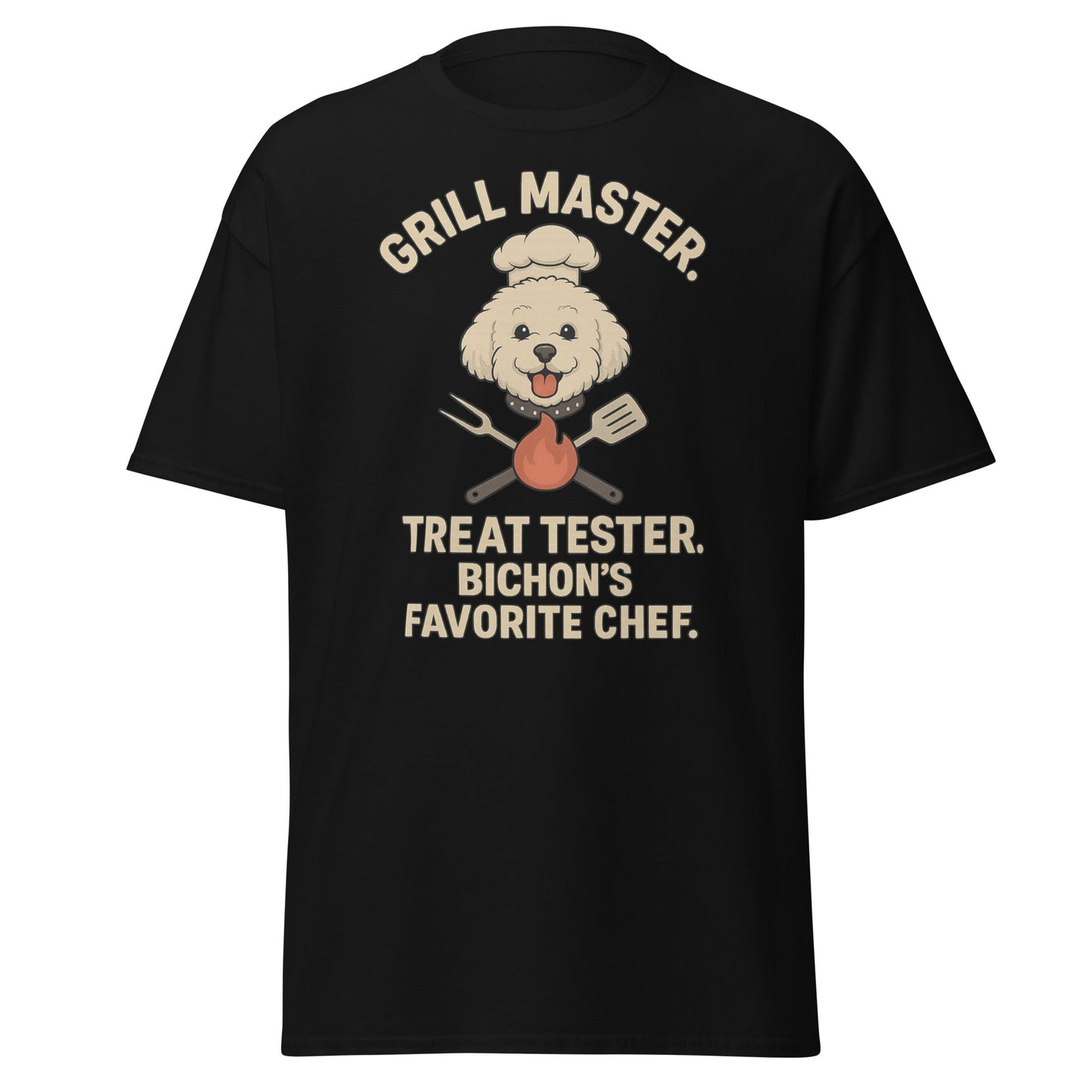 "Grill Master Dog Dad – Funny Bichon Frise BBQ T-Shirt for Father’s Day" - Fun Factory Frise