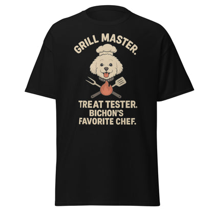 "Grill Master Dog Dad – Funny Bichon Frise BBQ T-Shirt for Father’s Day" - Fun Factory Frise