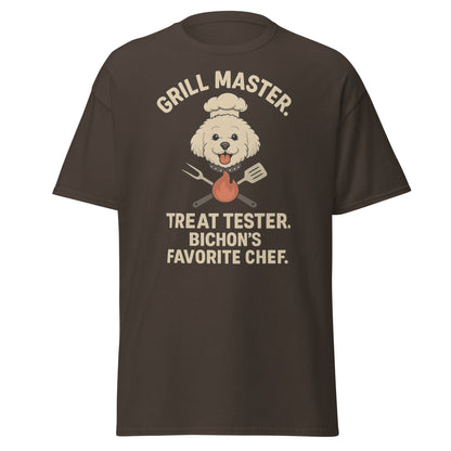 "Grill Master Dog Dad – Funny Bichon Frise BBQ T-Shirt for Father’s Day" - Fun Factory Frise