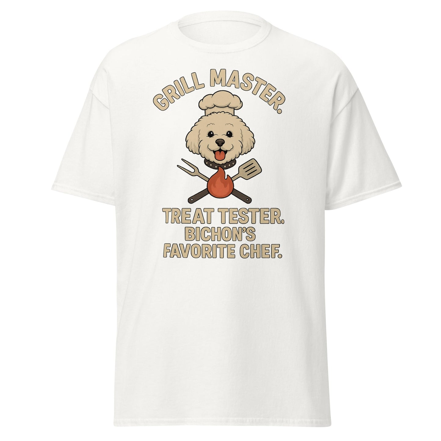 "Grill Master Dog Dad – Funny Bichon Frise BBQ T-Shirt for Father’s Day" - Fun Factory Frise