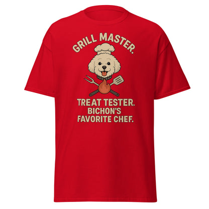 "Grill Master Dog Dad – Funny Bichon Frise BBQ T-Shirt for Father’s Day" - Fun Factory Frise