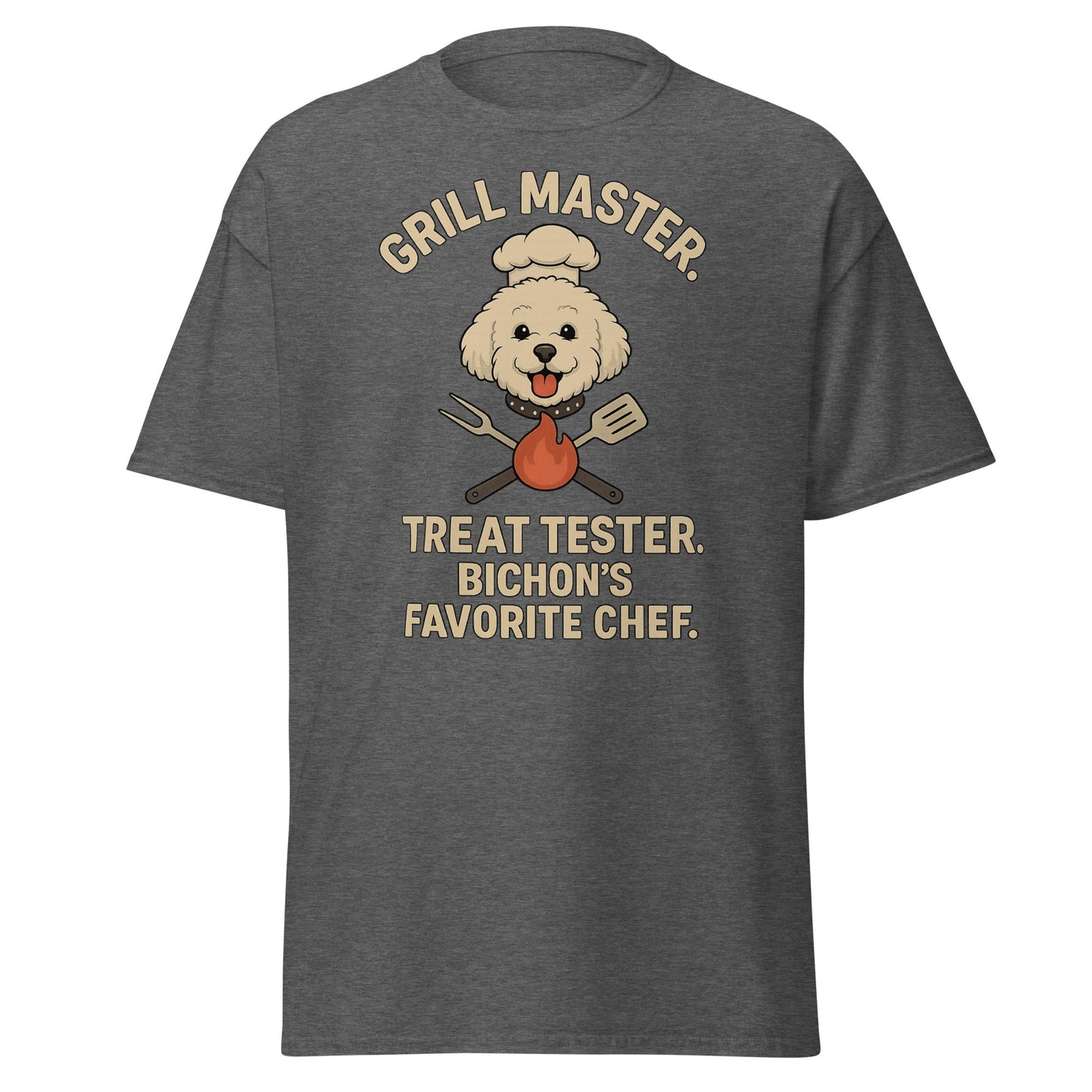 "Grill Master Dog Dad – Funny Bichon Frise BBQ T-Shirt for Father’s Day" - Fun Factory Frise