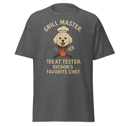 "Grill Master Dog Dad – Funny Bichon Frise BBQ T-Shirt for Father’s Day" - Fun Factory Frise