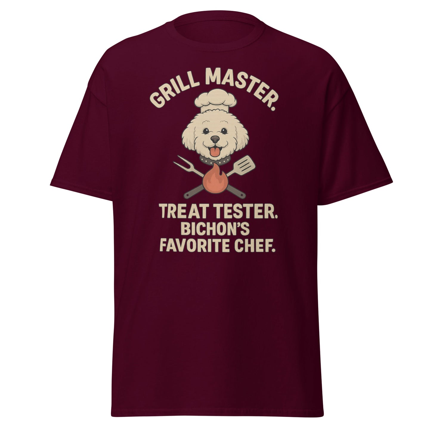 "Grill Master Dog Dad – Funny Bichon Frise BBQ T-Shirt for Father’s Day" - Fun Factory Frise
