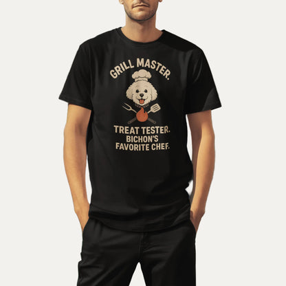 "Grill Master Dog Dad – Funny Bichon Frise BBQ T-Shirt for Father’s Day" - Fun Factory Frise