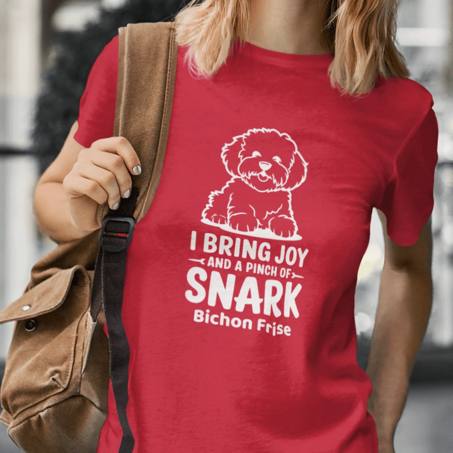 "I Bring Joy And A Pinch Of Snark"-Unisex Bichon Frise T-Shirt for Dog Owners