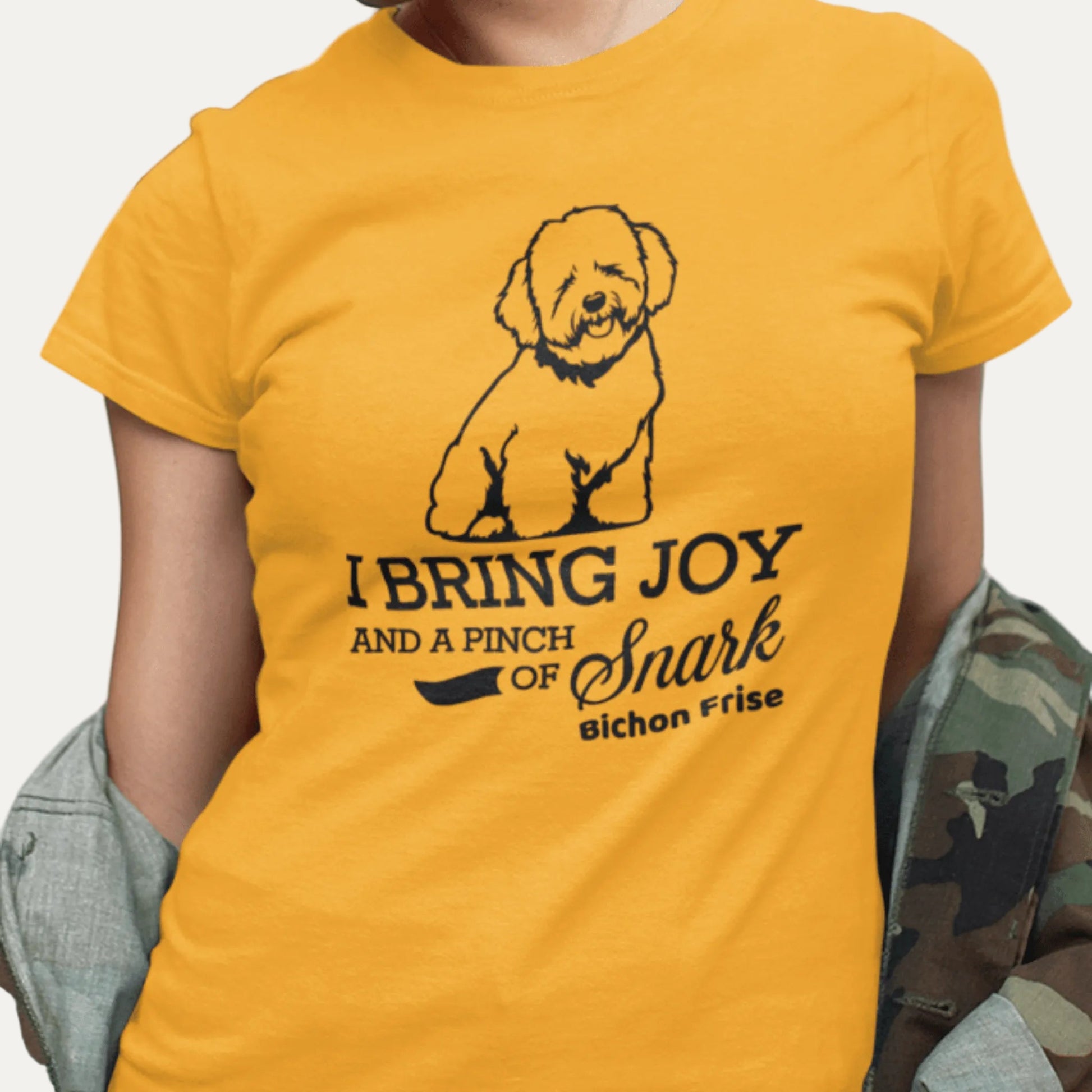 "I Bring Joy And A Pinch Of Snark"-Unisex Bichon Frise T-Shirt for Dog Owners