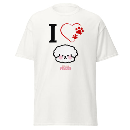 "I Love Bichon Frise"-Unisex Bichon Frise T-Shirt for Dog Owners