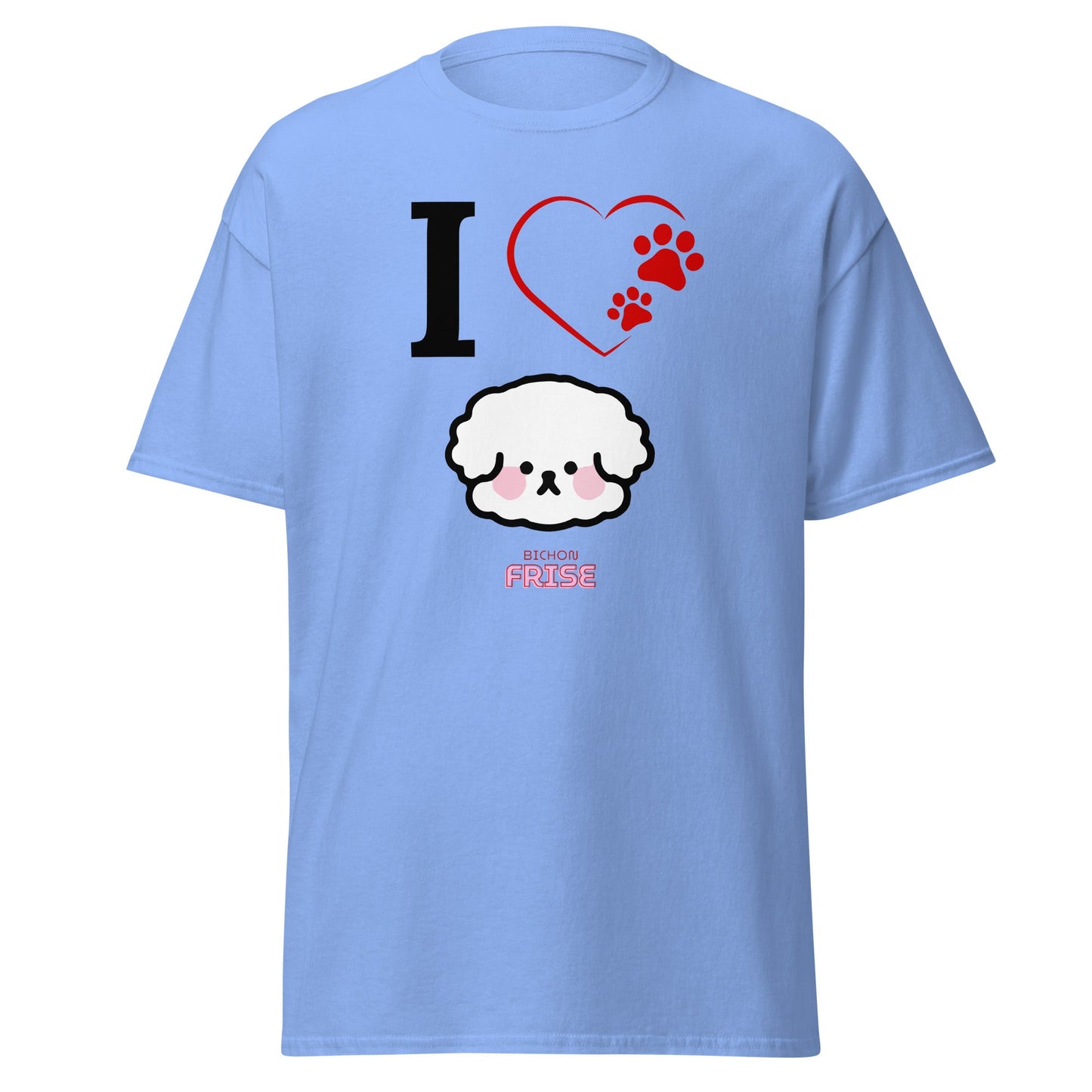 "I Love Bichon Frise"-Unisex Bichon Frise T-Shirt for Dog Owners