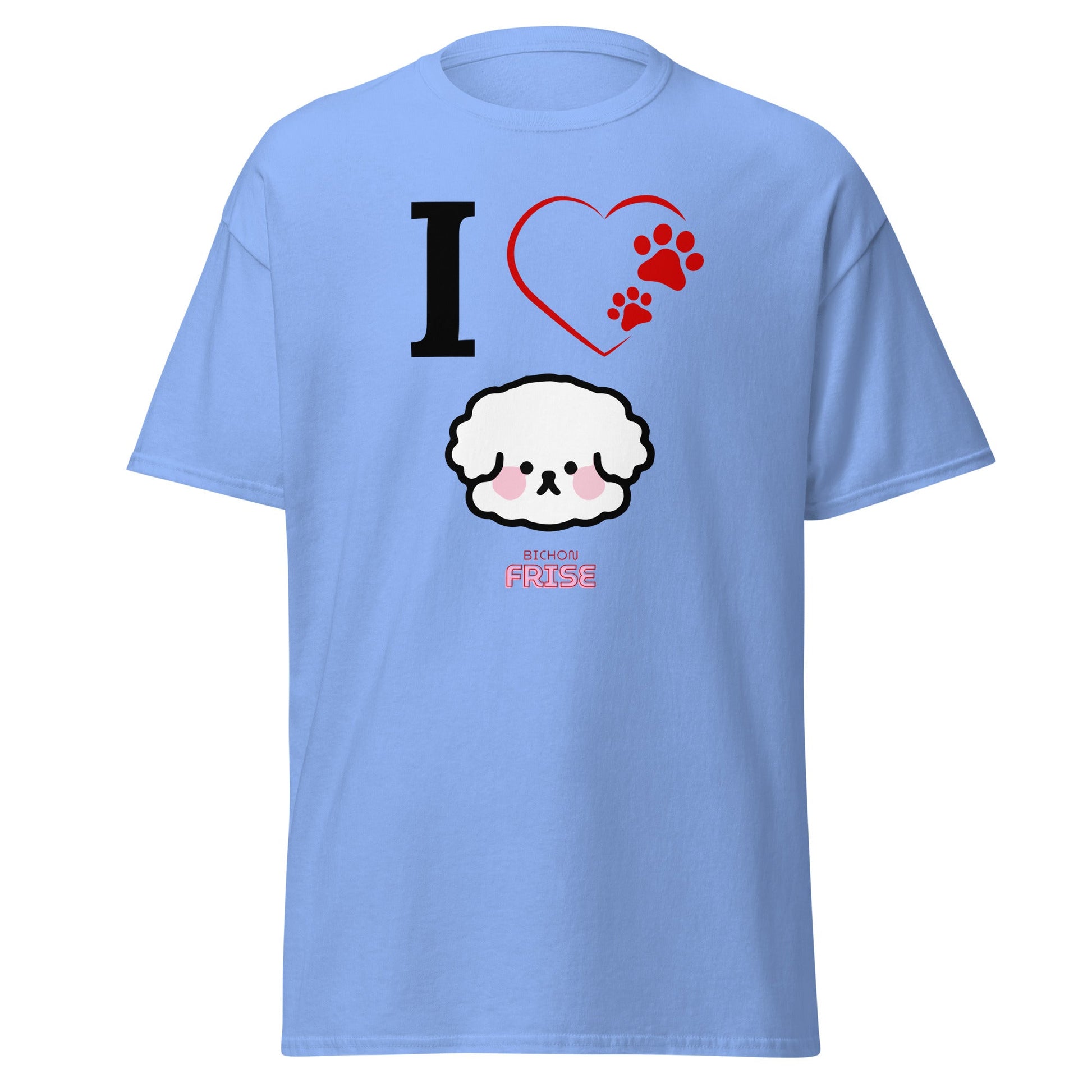 "I Love Bichon Frise"-Unisex Bichon Frise T-Shirt for Dog Owners