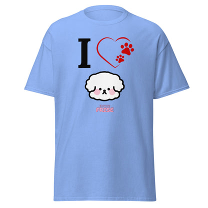 "I Love Bichon Frise"-Unisex Bichon Frise T-Shirt for Dog Owners