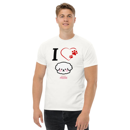 "I Love Bichon Frise"-Unisex Bichon Frise T-Shirt for Dog Owners