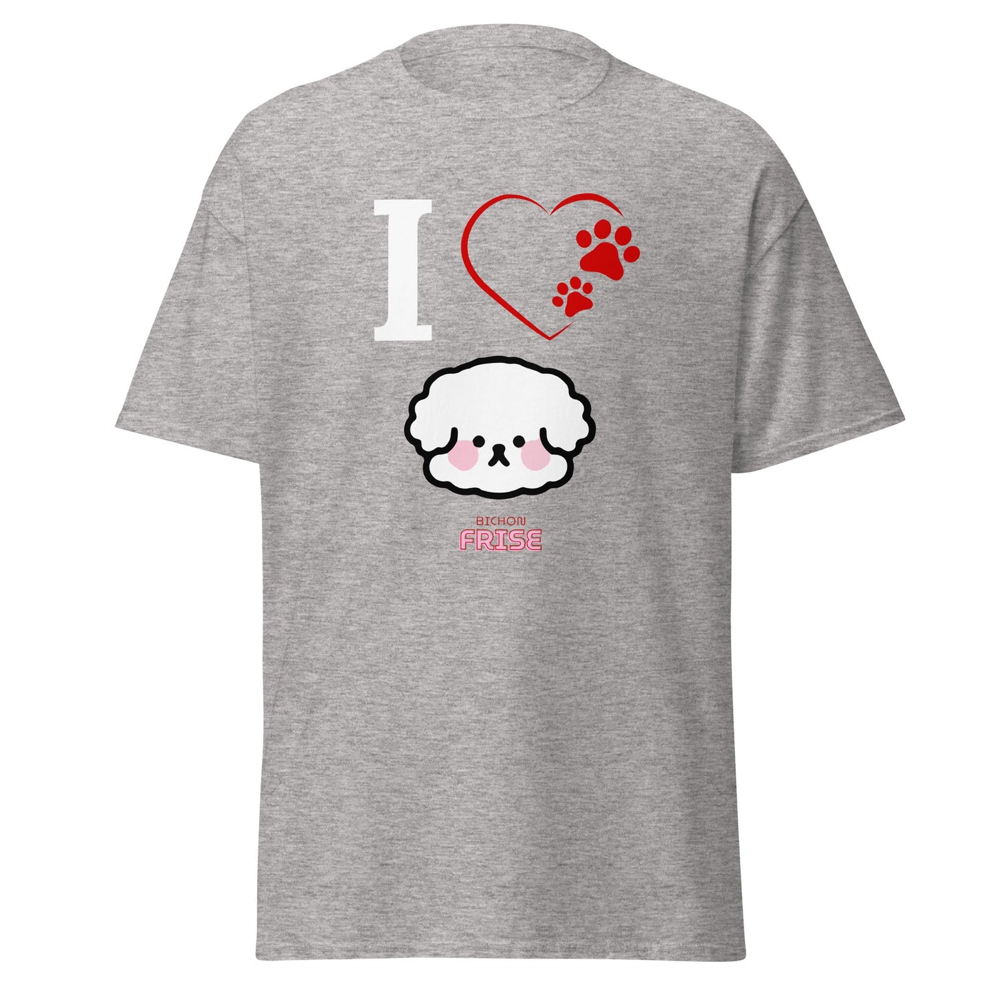"I Love Bichon Frise"-Unisex Bichon Frise T-Shirt for Dog Owners