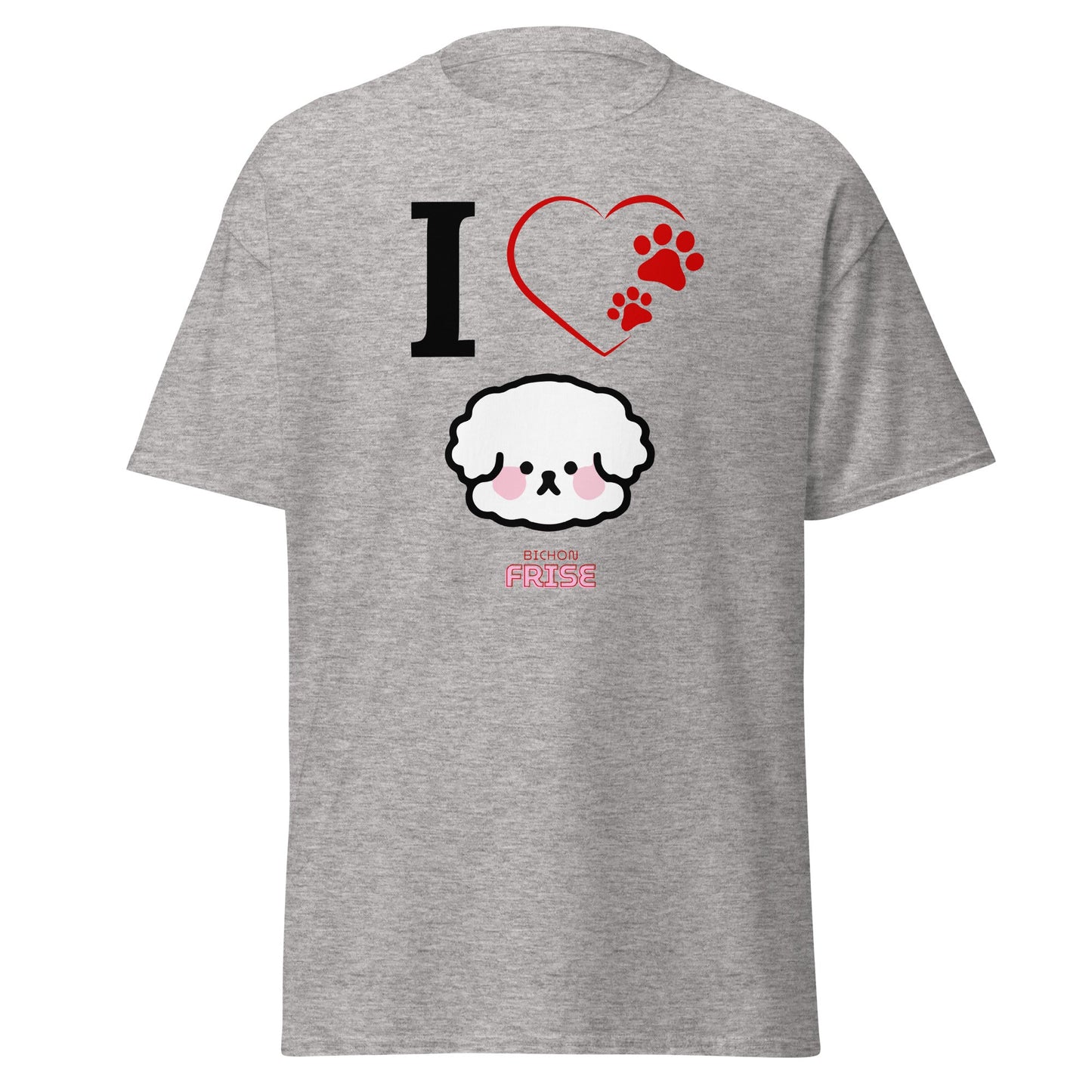 "I Love Bichon Frise"-Unisex Bichon Frise T-Shirt for Dog Owners