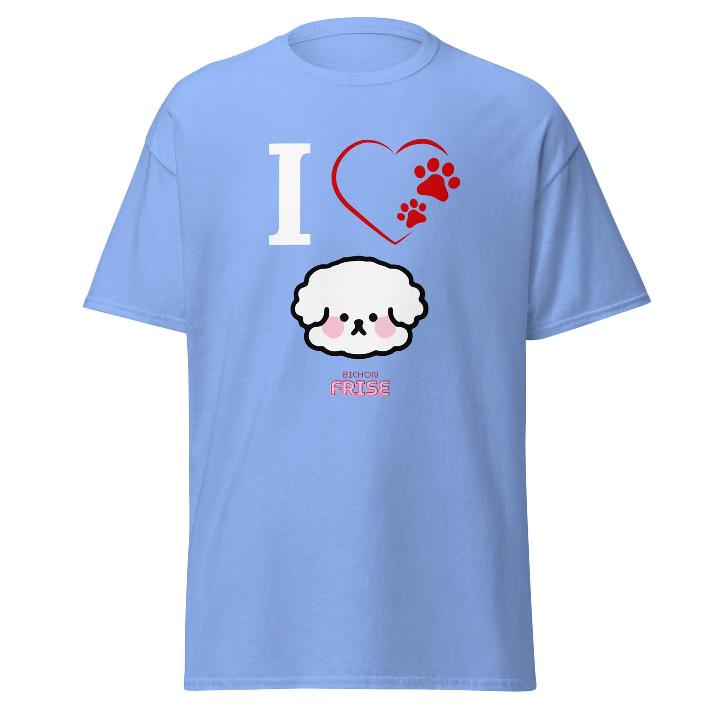 "I Love Bichon Frise"-Unisex Bichon Frise T-Shirt for Dog Owners