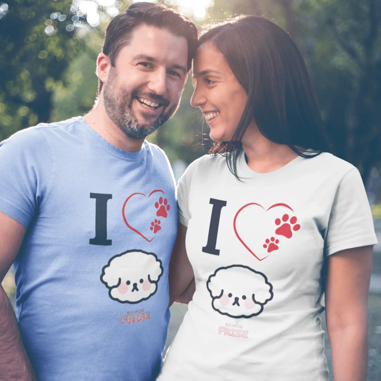 "I Love Bichon Frise"-Unisex Bichon Frise T-Shirt for Dog Owners