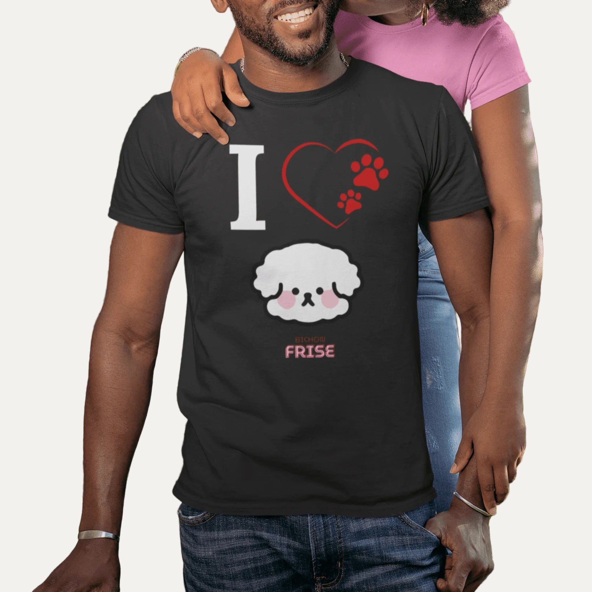 "I Love Bichon Frise"-Unisex Bichon Frise T-Shirt for Dog Owners