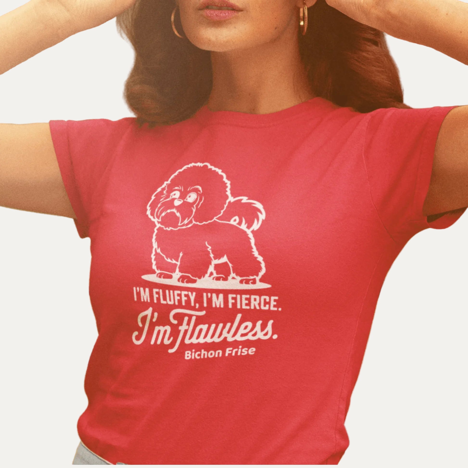 "I'm Fluffy, I'm Fierce I'm Flawless"-Unisex Bichon Frise T-Shirt for Dog Owners