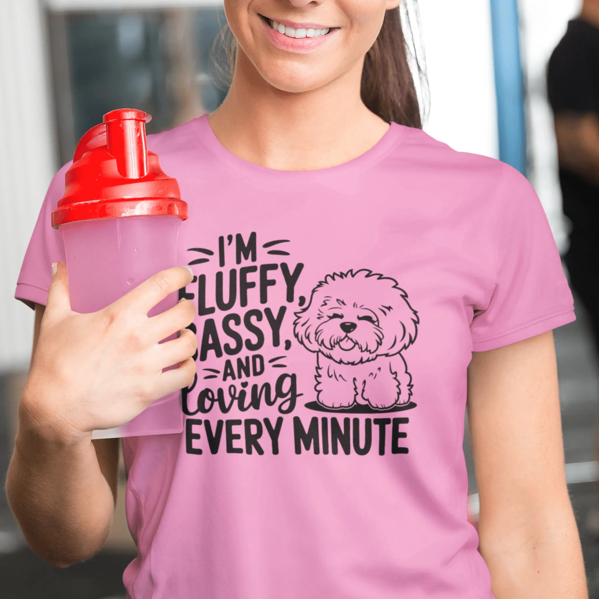 "I’m Fluffy Sassy And Loving Every Minute"-Unisex Bichon Frise T-Shirt for Dog Owners
