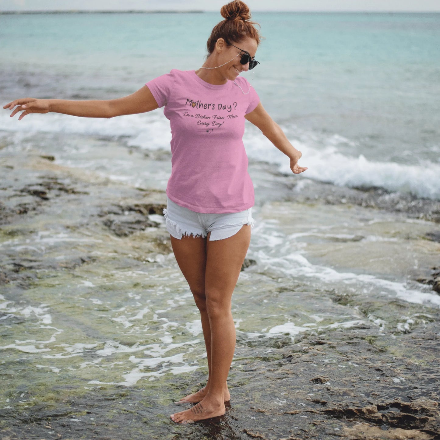 Bichon Mom Every Day Tee | Black