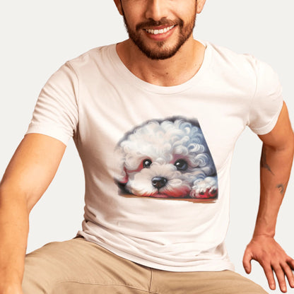 Peeping Bichon Frize-Unisex Bichon Frise T-Shirt for Dog Owners