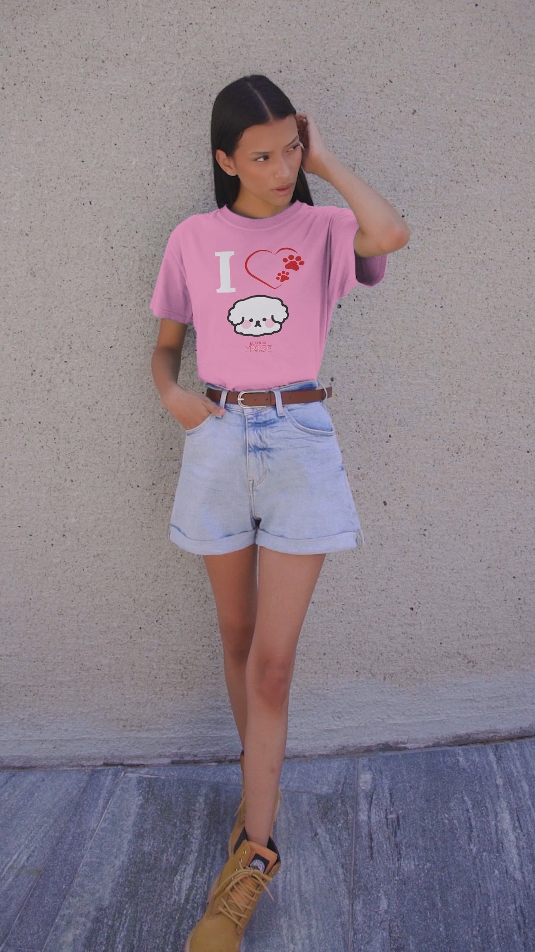 "I Love Bichon Frise"-Unisex Bichon Frise T-Shirt for Dog Owners