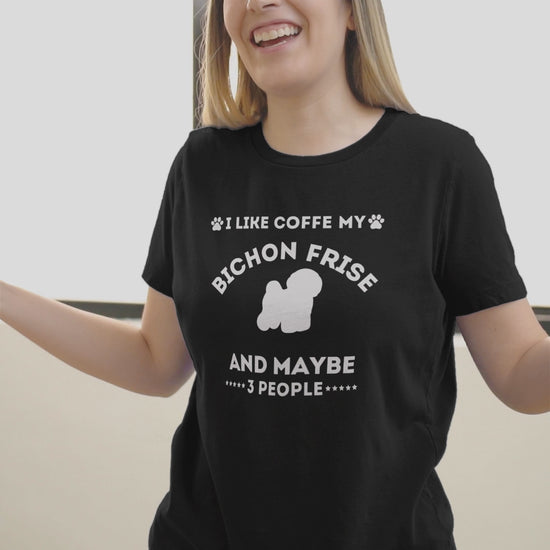 "I Like Coffe My Bichon Frise"-Unisex Bichon Frise T-Shirt for Dog Owners