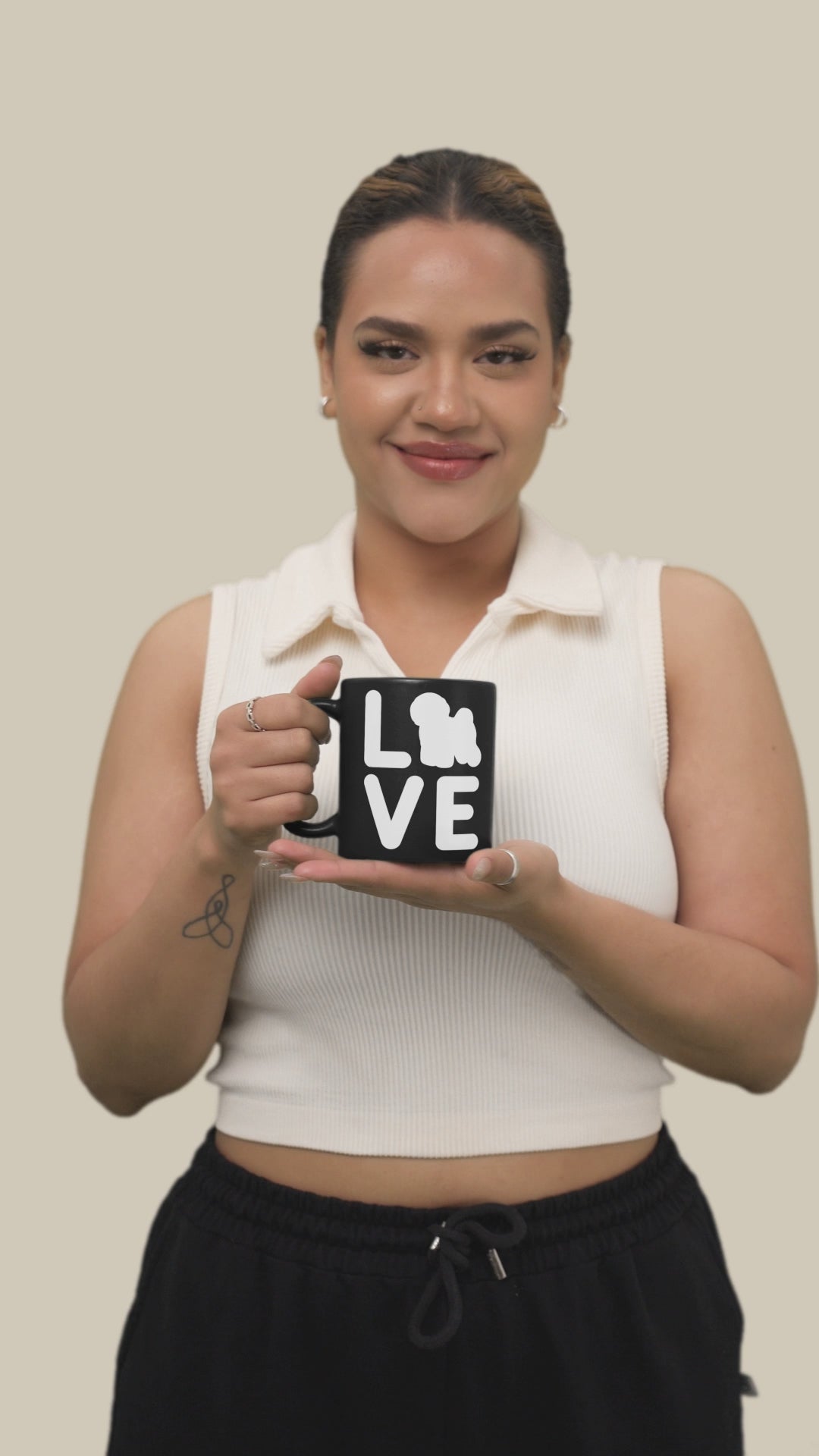 “Glossy black mug with white ‘Bichon Frise Love’ silhouette design – perfect Valentine’s Day gift for dog lovers, romantic and stylish drinkware for Bichon Frise owners and beyond.”
Video