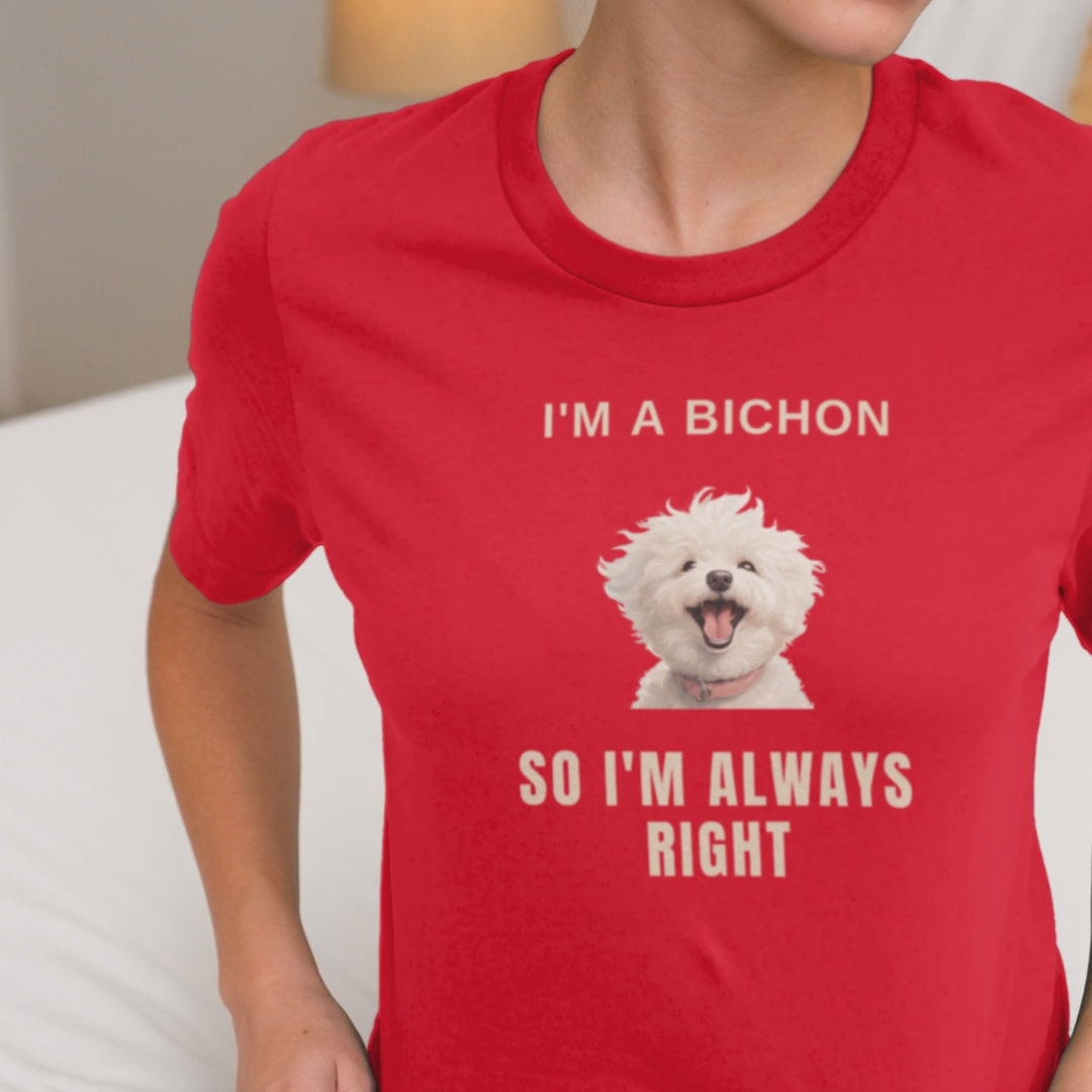 "I'm Not Fat, Just Flaky! "-Unisex Bichon Frise T-Shirt for Dog Owners
