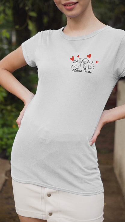 "Valentine's Day for women and men"-Unisex Bichon Frise T-Shirt for Dog Owners