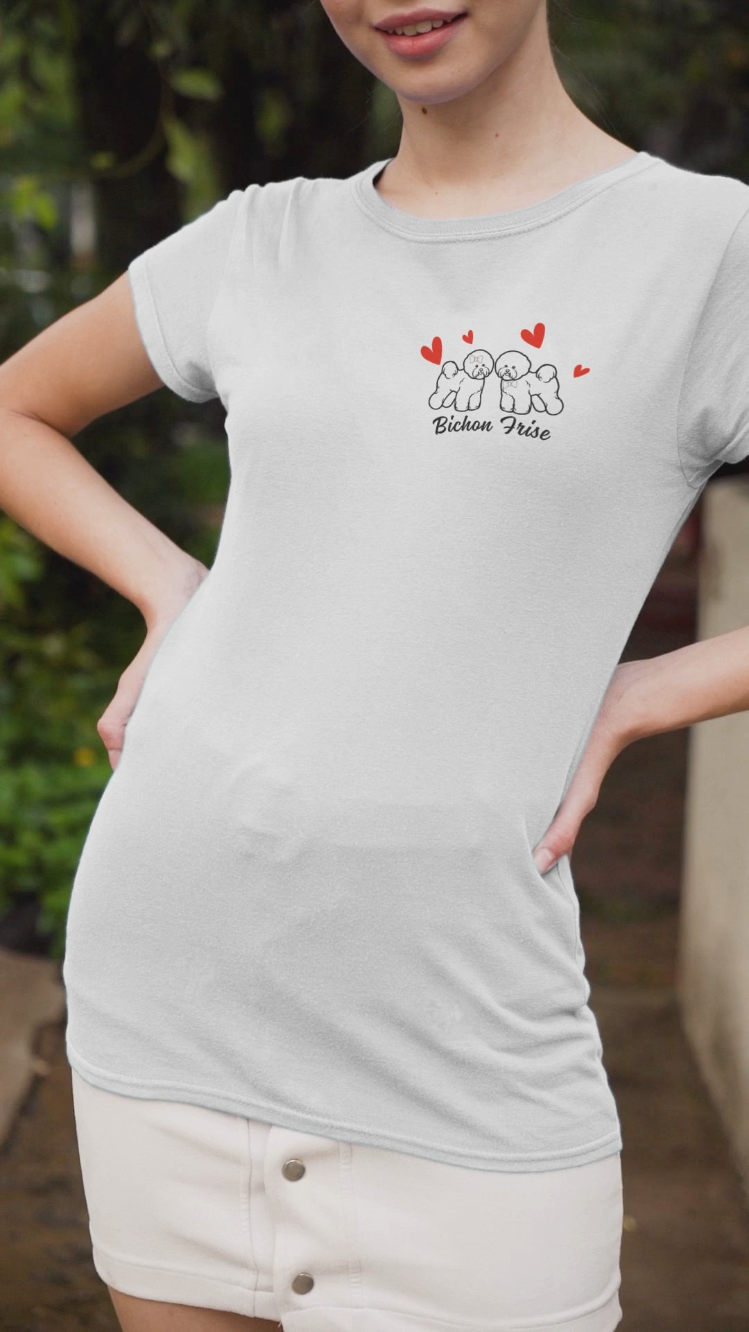 "Valentine's Day for women and men"-Unisex Bichon Frise T-Shirt for Dog Owners