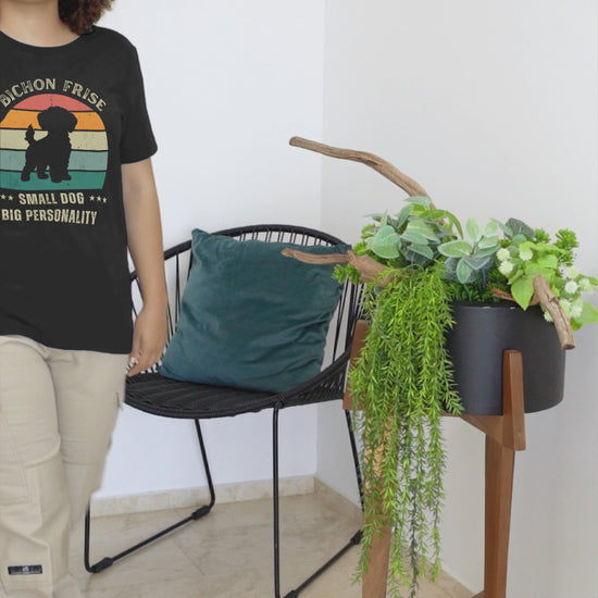 Unisex Bichon Frise T-Shirt for Dog Owners: "Small Dog, Big Personality"