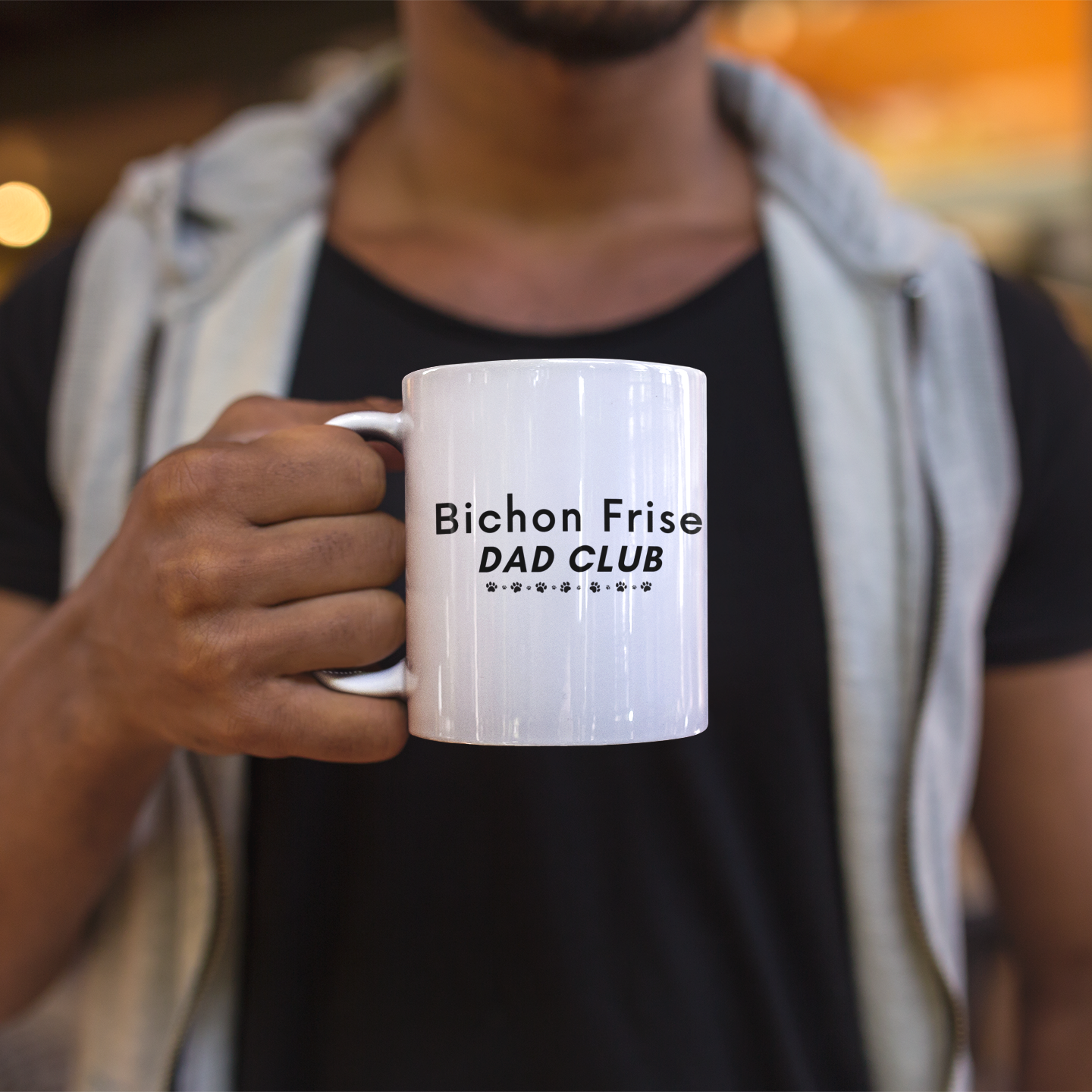 "Bichon Frise Dad Club"-White glossy mug