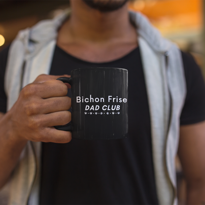 "Bichon Frise Dad Club"-Black Glossy Mug