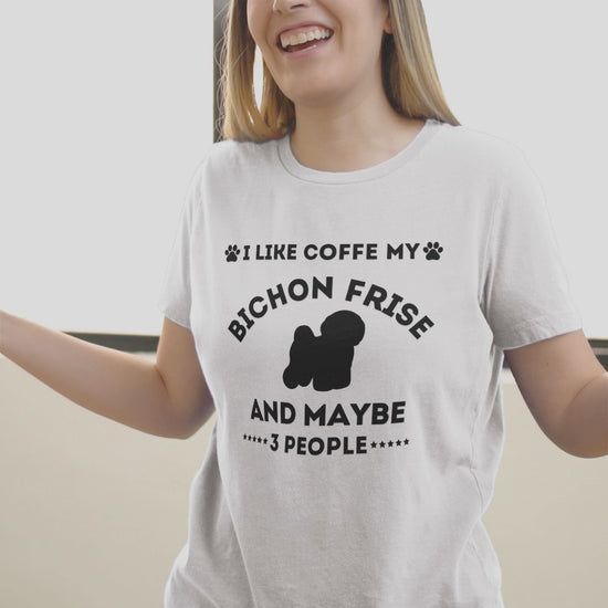 "I Like Coffe My Bichon Frise"-Unisex Bichon Frise T-Shirt for Dog Owners