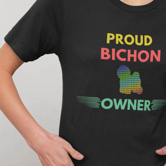 "Colorful and funny unisex Bichon Frise dog owner T-shirt – unique graphic tee for proud Bichon Frise lovers and pet parents."
Video