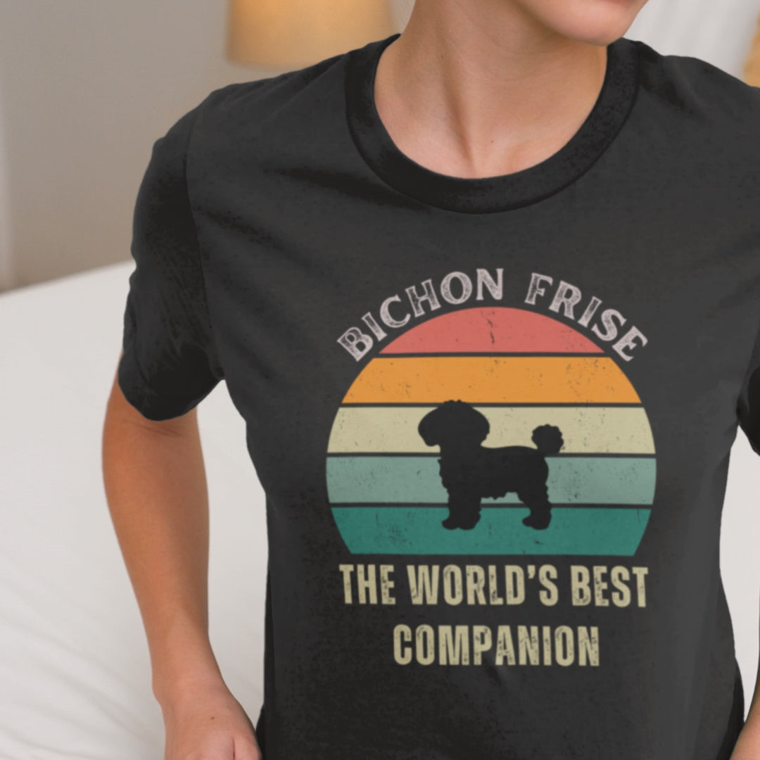 Unisex Bichon Frise T-Shirt for Dog Owners: "The world's best companion"