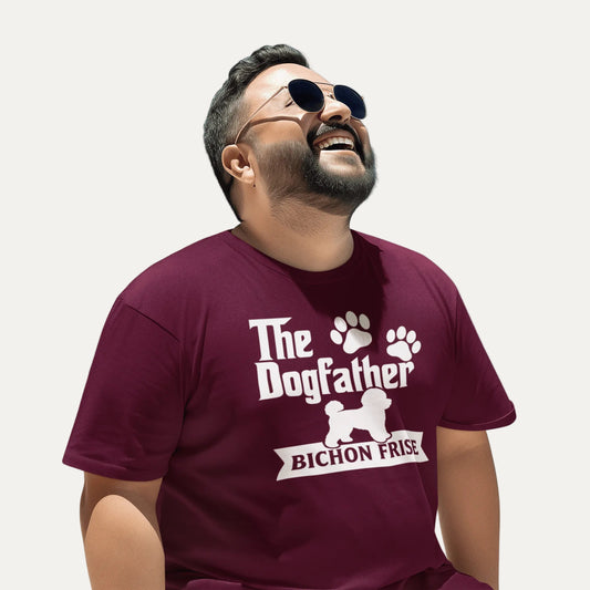"The Dog Father Bicho Frise" - Funny Unisex T-Shirt (White Design) - Fun Factory Frise